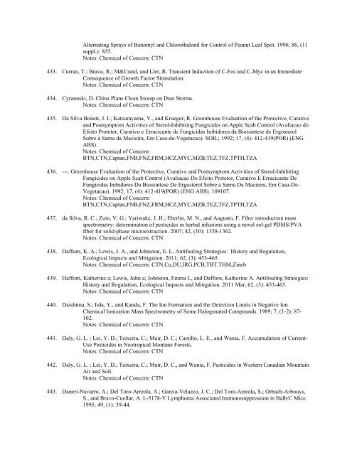 APPENDIX H - Bibiliography of ECOTOX Open Literature - US ...