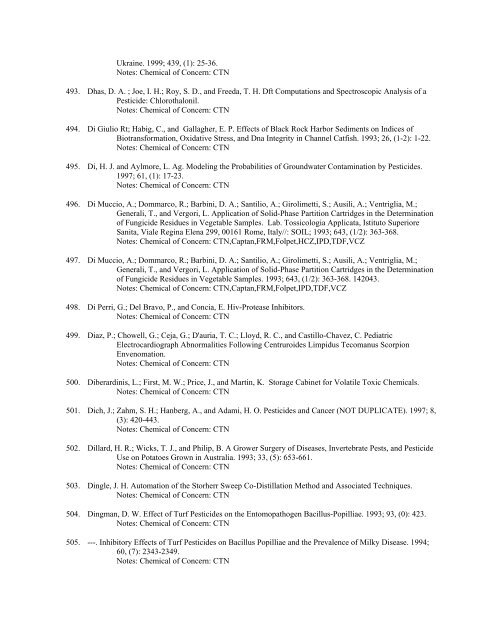 APPENDIX H - Bibiliography of ECOTOX Open Literature - US ...