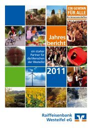 Jahres bericht - Raiffeisenbank Westeifel eG