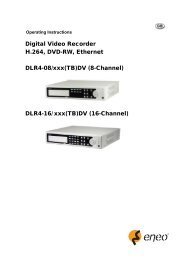 Digital Video Recorder H.264, DVD-RW, Ethernet DLR4-08 ... - Eneo