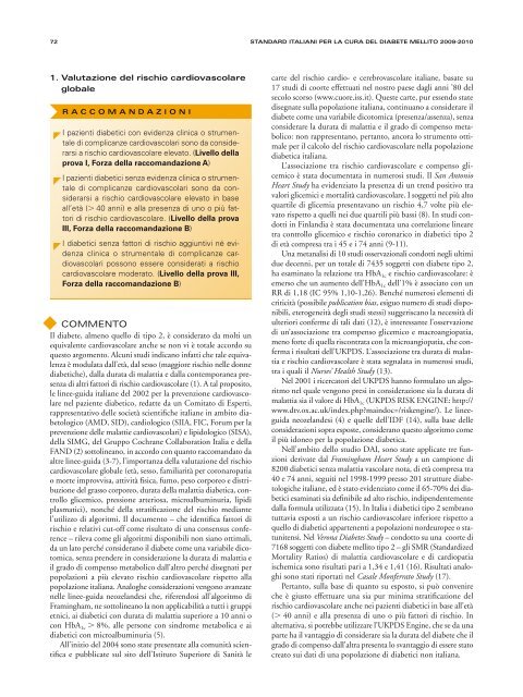 standard italiani per la cura del diabete mellito - Changing Diabetes ...