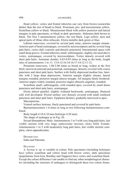 Studies on asiatic Apophylia. Part 5: Revisional study of type ...