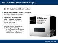 24X DVD Multi Writer: DRU-870S (1/2) - Sony Optiarc