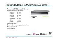 8x Slim DVD Slot-in Multi Writer: AD-7803H - Sony Optiarc