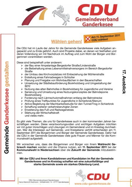 Gemeinde Ganderkesee Gestalten - CDU Ganderkesee