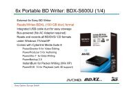 6x Portable BD Writer: BDX-S600U (1/4) - Sony Optiarc