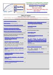 IUCr Computing Commission Newsletter - International Union of ...