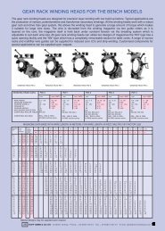 gear rack winding heads for the bench models - Stator Service Polska