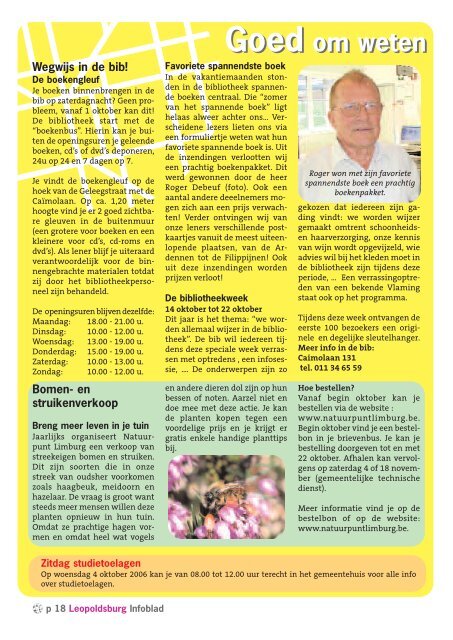 Infoblad oktober 2006 - Leopoldsburg