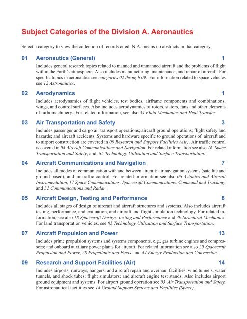 Scientific and Technical Aerospace Reports Volume 39 November ...