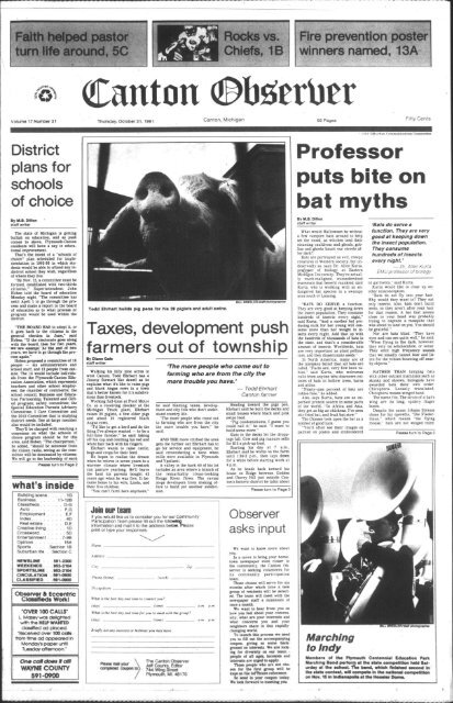 Canton Observer for October 31, 1991 - Canton Public Library