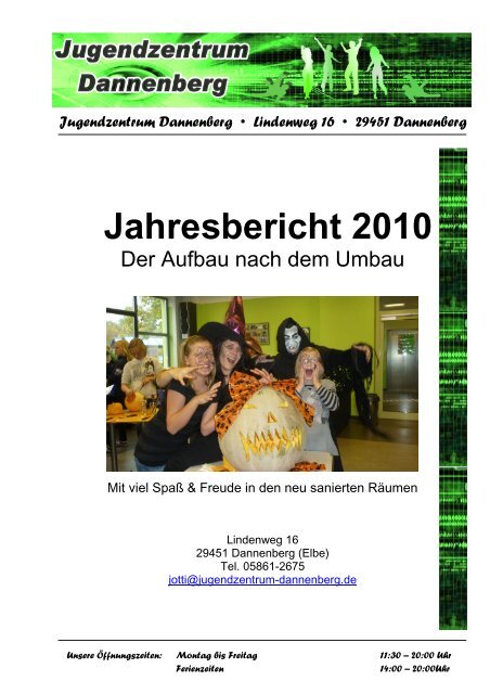 Jahresbericht 2010 des Jugendzentrums Dannenberg (Elbe) (pdf 0