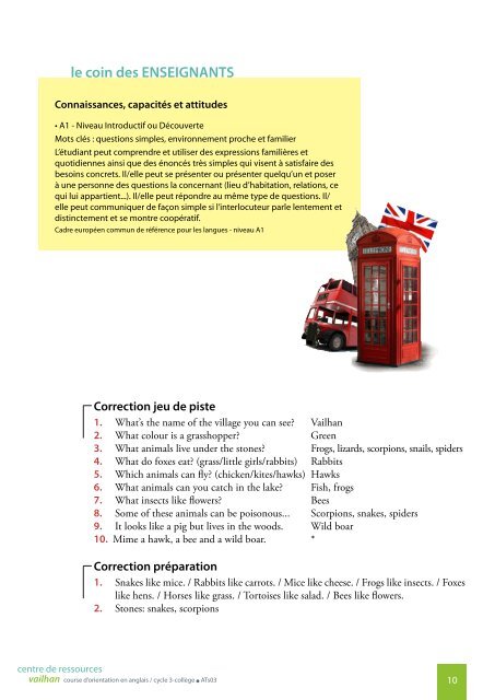 course d'orientation en anglais - Vailhan