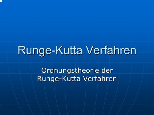 Runge-Kutta Verfahren