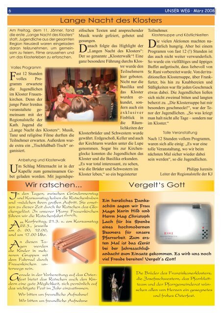 Pfarrblatt März 2008