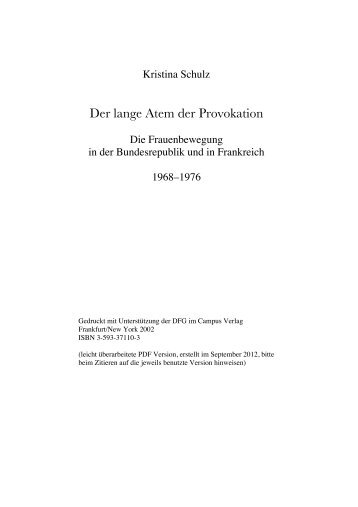 Der lange Atem der Provokation - Historisches Institut