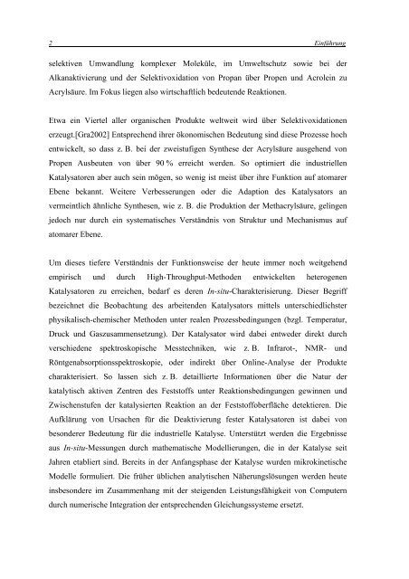 3 Katalytische Performance der Mo/V(/W)-Mischoxide - tuprints