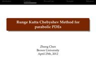 Runge Kutta Chebyshev Method for parabolic ... - Brown University