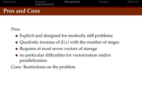 Runge Kutta Chebyshev Method for parabolic ... - Brown University