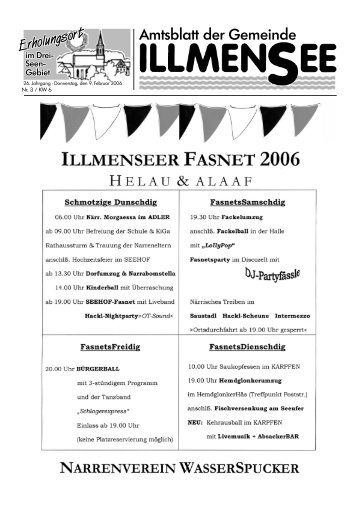 Amtsblatt Nr. 3 / KW 6 vom 09.02.2006 - Illmensee