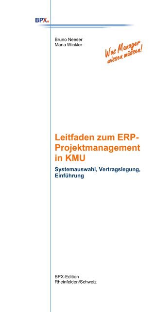 Leitfaden zum ERP- Projektmanagement in KMU - Opacc