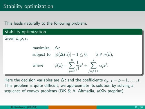 Design of optimal Runge-Kutta methods - FEniCS Project