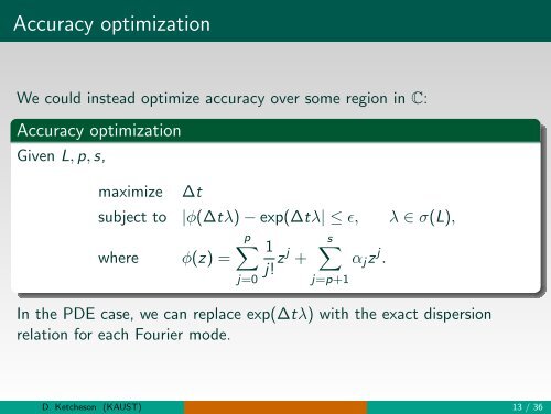 Design of optimal Runge-Kutta methods - FEniCS Project