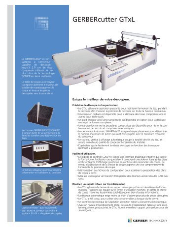 GERBERcutter GTxL - Gerber Technology