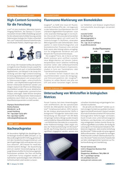 Zellbiologie & Imaging - Laborwelt