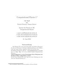 Computational Physics I ∗ - Prof. Dr. Ulli Wolff
