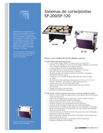 Sistemas de corte/plotter SP-200/SP-120 - Gerber Technology