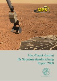 MPS Report 2008 - Max-Planck-Institut für Sonnensystemforschung ...