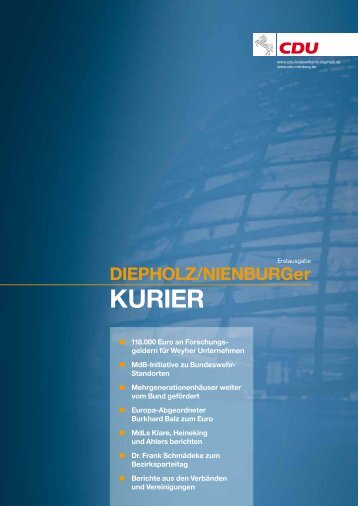 Diepholz/Nienburger Kurier Erstausgabe (Dezember ... - Axel Knoerig