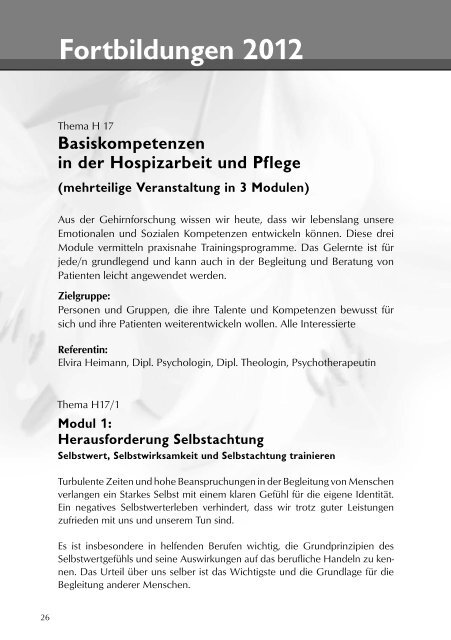 Fortbildungen 2012 - Hospiz Mittelhessen