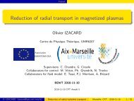 Reduction of radial transport in magnetized plasmas - Centre de ...