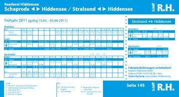 Schaprode F E Hiddensee / Stralsund F E Hiddensee