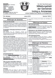 Mitteilungsblatt der Gemeinde Inning a. Ammersee