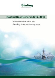 Nachhaltige Fischerei 2012/2013 - Bünting-Unternehmensgruppe