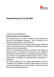 Pressemitteilung vom 23. Juli 2009 - Diakonie Hochfranken