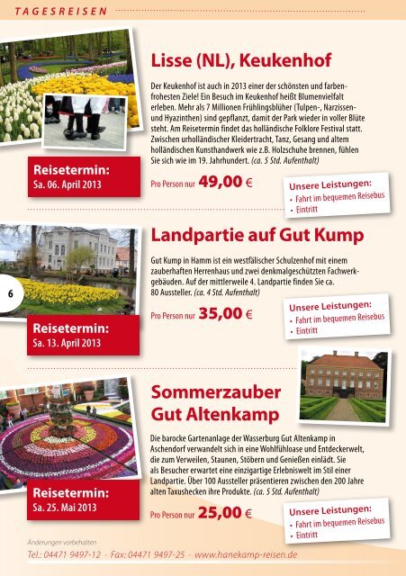 Katalog - Hanekamp Busreisen