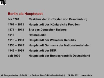 aufgeweitete Mittelachse Stufenanlage aber: die ... - TU Berlin