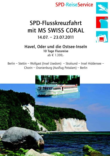 SPD-Flusskreuzfahrt mit MS SWISS CORAL - SPD-ReiseService