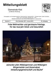 Mitteilungsblatt - Gemeinde Kist