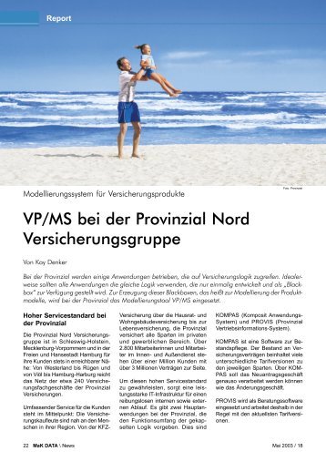 VP/MS bei der Provinzial Nord Versicherungsgruppe - Consist ...