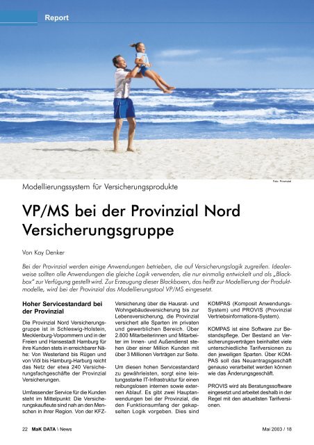 VP/MS bei der Provinzial Nord Versicherungsgruppe - Consist ...