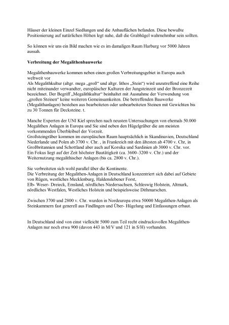 Vier Grosssteingräber im Landkreis Harburg - www . erratiker . ch