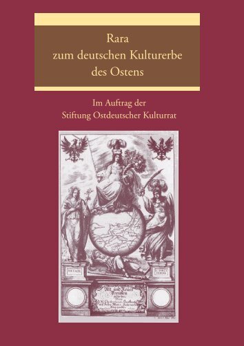 Rara zum deutschen Kulturerbe des Ostens - Olms