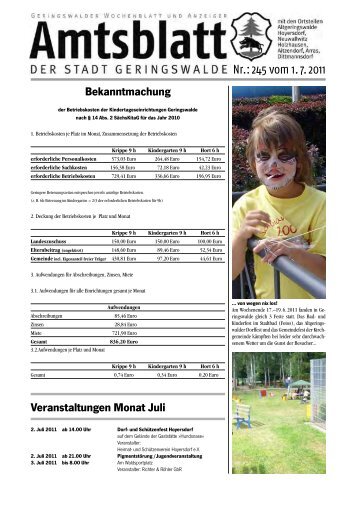 Nr.: 245 vom 1. 7. 2011 - Geringswalde