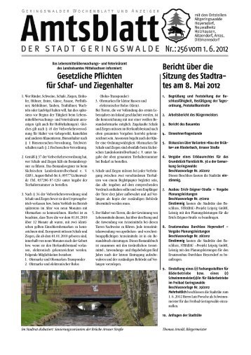 Nr.: 256 vom  1. 6. 2012 - Geringswalde