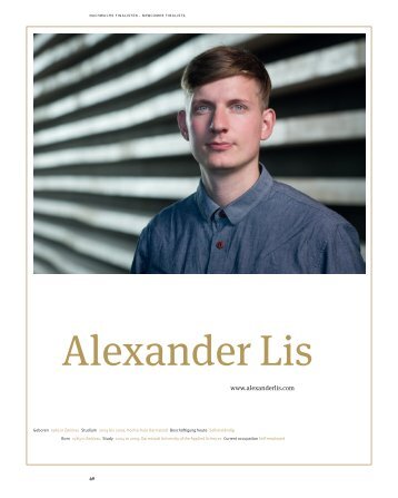 Erfahren Sie mehr über Alexander Lis | Download PDF